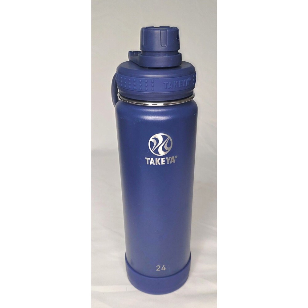 Takeya Actives Insulated Stainless Steel Water Bottle with Spout Lid 24 oz Blue